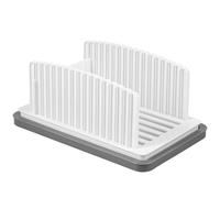 Bread Slicer with Crumb Tray Adjustable Width Bread Slicing Guide Foldable Breads Cutter Slicer Machine Compact Toast Slicers Plastic Manual Breads Cutters Guide for Homemade Loaf