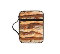 Bread Slices Print Bible Cover Case with Handle, Water Resistant Bible Bag for Men Women