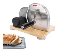 Bread Slicing Machine, Adjustable Thickness Hand Crank Cutter for Homemade Loaves and Commercial Baking