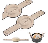 Bread Sling, Pitch Pulse Silicone Bread Mat for Dutch Oven, Heat Resistant Non Stick & Reusable Bread Making Mat with Long Handles, 2 Pack