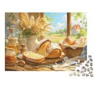 Bread Still Life 1000 Pieces Mini Jigsaw Puzzle for Adults | 70x50cm Cardboard Home Decor Smooth Surface Birthday Gift Mind Relaxation