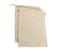 Bread Storage Bag,2 Pcs Reusable Organic Linen Bread Bags for Homemade Bread