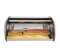 Bread Storage Box Bins for Kitchen, Kitchen Storage Box Simple High Grade Frosted Stainless Steel for Bread Cake Bin Container