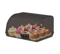 Bread Storage Container - 12.01 Inches Airtight Bread Box | Acrylic Food Container | Clear Space-Saving Bin for Keeping Food Fresh, Perfect for Countertops in Small Kitchens & Homes