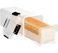 Bread Storage Container, Loaf Bread Keeper , Bread Box with Lid BPA-Free Sandwich Dispenser to Keep Fresh Reusable Airtight Loaf Container for Homemade Bread,Toast, Bagel, Donut and Cookies (#1)