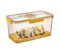 Bread Storage Containers, Time Recording Bread Box B-read Bin Airtight With Lid, d Container With Air Valve, Bre-ads Loaf Keeper For Homemade B-read, Toast, Bagel, Donut And