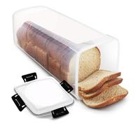 Bread Storage Containers - Transparent Saver with Airtight Lid,Sandwich Dispenser for Kitchen Counters, Loaf Sandwich Loaf, Sliced Breads