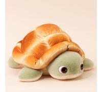 Bread Turtle Pillow Plush, Soft Kawaii Tortoise Hugging Pillow, Adorable Animal Stuffed Squishy Cuddly Toy for Stress Relief, Relaxation, Home Decor & Gifts for Kids Adults (Height-25CM)
