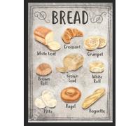 Bread variety Vintage Retro Tin Metal Sign Wall Plaque Advertising Home Kitchen (A4 (200x280mm) Approx)