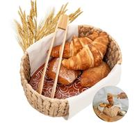 Bread Warmer Basket with Stone - 11.8x9x4.72 Inches | Tortilla Serving Basket | Warming Basket for Bread and Tortillas
