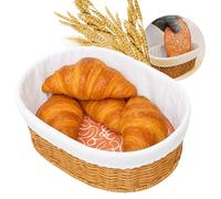 Bread Warmer Basket with Stone - Bread Baskets for Serving Rolls Warming Tortilla, Gift for Bakers