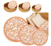 Bread Warmer Set - 3 Rattan Bread Baskets with Terracotta Stone | Bun Warmer & Rustic Kitchen Decor | Christmas Gifts for Bakers & Housewarming Gifts for Women & Men
