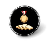 Bread-Winner Round Brooch Cute Pin Badges Decoration Jewellery for Men Women Metal Lapel Pins