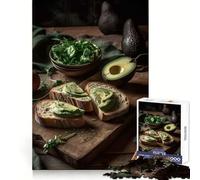 Bread with Avocado 1000 Piece Puzzle For Teenagers Cognitive Workout Leisure Activity No Rough Edges Seasonal Gift (38x52cm)