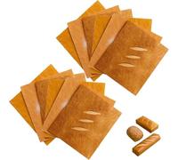 Bread Wrapping Paper for Gifts, Nteresting Rustic Bread-Shaped Baguette Toast Designs Packaging Pattern, Kraft Wrapping Paper That Looks like Bread, Oil-Resistant and Tear-Resistant(12pcs)