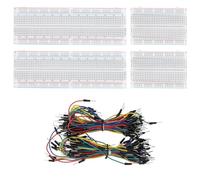 Breadboard and Jumper Wires Kit, 830 Tie Points Breadboard 400 Tie Points Breadboard 65 Pcs Flexible Jumper Wires
