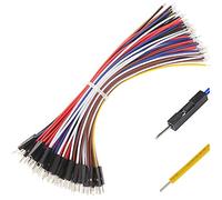 Breadboard Jumper Wires Cables 22AWG 120-Pack Male Square Head 0.1'' 10 Colors (15cm, Male to Solder Tin End)