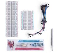 Breadboard Jumper Wires Kit 1PCS 830 & 1PCS 400 tie-Points 65 Pcs Flexible Breadboard Jumper Wires 140pcs 2-125 mm U-Shape JumperWires +1Pcs Tweezer
