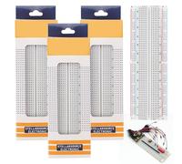 Breadboard Kit, Solderless Breadboard, Solderless Prototype Board, 4 Pcs 830 Points, for Experimental Testing, Compatible with Arduino Prototype Shield Distribution Connection Block