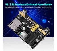 Breadboard Power Supply Module, 5V 3.3V Dual Output, USB Input 6.5-12V DC, 5pcs Set For Electronics Prototyping