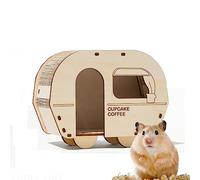 Breadom Hamster House,Wood Hamster Hideaway,Hamster Habitat,for Small Pet House Habitats Decor for Syrian Hamster Gerbils Dwarf Mouse