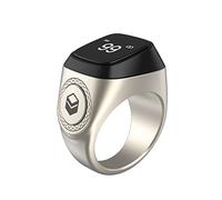 Breadom Muslim digital ring tasbeeh counter islamic gifts. Zikr tasbeeh counter that links for iQibla app Smart OLED Display Tasbih Ring with Finger Counter Prayer Reminder,5 Prayer Time Reminder