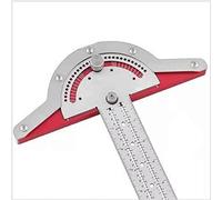 Breadom Woodworking ruler goniometer T square ruler multi-function angle measuring tool fixed angle metal ruler with knob can be fixed in three lengths and can be stored on the wall(20 inches)