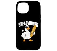 Breadwinner Goose Baguette Funny Food Graphic Case for iPhone 15