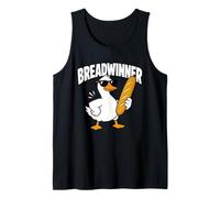 Breadwinner Goose Baguette Funny Food Graphic Tank Top