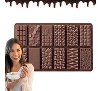 Break Apart Chocolate Molds - Non-stick Energy Bar Moulds, Silicone Chocolate Mold | Reusable Nutritional Baking Mould, Candy Protein Energy, Bar Molds