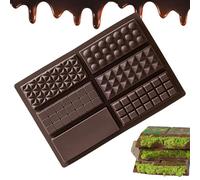 Break-Apart Chocolate Moulds, Break Apart Silicone Protein and Energy Bar Candy Molds | 6 Cavity Thick Non-Stick Reusable | Extra Deep for Food Grade No-Stick Baking