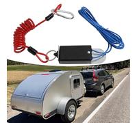 Break Away System for Trailer and Caravan Towing with Electric Breakaway Switch and 4 ft Coiled Cable Kit