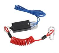 Break Away System for Trailer Caravan Towing, Electric Breakaway Switch with Coiled Cable and Carabiner, 4 ft Cable for Enhanced Safety, Compatible with RVs & Campers Class A