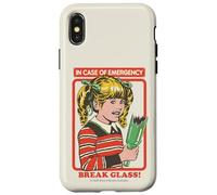 Break Glass Sarcastic Retro Vintage Funny Adult Humor Case for iPhone X/XS