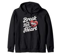 Break Her Bed Not Her Heart Funny Zip Hoodie
