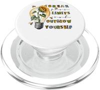 Break Limits Outgrow Yourself Sunflower Inspiration PopSockets PopGrip for MagSafe
