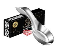 Break-Proof Kitchen Spoon Rest for Stove Top - Premium Stainless Steel Spoon Holder for Kitchen Counter - Mirror-Polished, Heavy-Duty with a Luxury Look - Dishwasher Safe & 5-Year Warranty