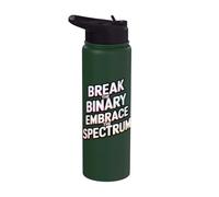 Break The Binary Embrace The Spectrum Stainless Steel Insulated Water Bottle