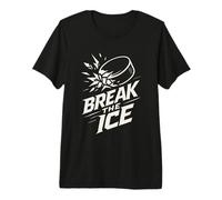 Break The Ice Hockey Puck Shatter Sport Premium T-Shirt