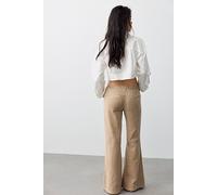Break The Ice Linen Slouch Flare Pants at Free People in Tannin, Size: Medium - female