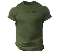 Break The Limit T Shirt Gym Clothing Bodybuilding Training Workout Exercise Boxing MMA Top (UK, Alpha, 3XL, Regular, Regular, Military (Black Print))
