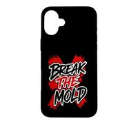 Break The Mold Motivational Distressed Typography Art Case for iPhone 16 Plus