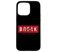 Break the Rules Wild Tiger Quotes Illustration Graphic Case for iPhone 15 Pro Max
