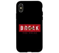 Break the Rules Wild Tiger Quotes Illustration Graphic Case for iPhone X/XS