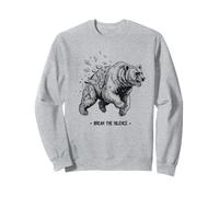Break the Silence Bear Geometric Shattered Pattern Symbol Sweatshirt