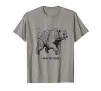 Break the Silence Bear Geometric Shattered Pattern Symbol T-Shirt