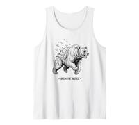 Break the Silence Bear Geometric Shattered Pattern Symbol Tank Top
