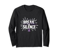 Break The Silence Domestic Violence Awareness Rally Long Sleeve T-Shirt, Adult Unisex, Black, S