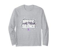 Break The Silence Domestic Violence Awareness Rally Long Sleeve T-Shirt, Adult Unisex, Heather Grey, XL