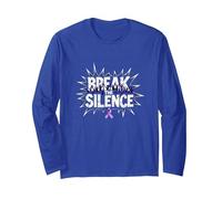 Break The Silence Domestic Violence Awareness Rally Long Sleeve T-Shirt, Adult Unisex, Royal Blue, XXL